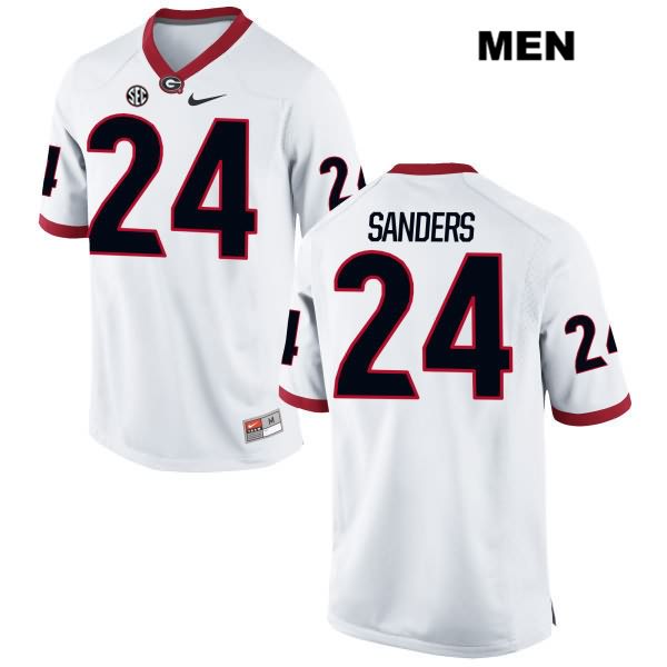 Georgia Bulldogs Men's Dominick Sanders #24 NCAA Authentic White Nike Stitched College Football Jersey OWX1356MZ